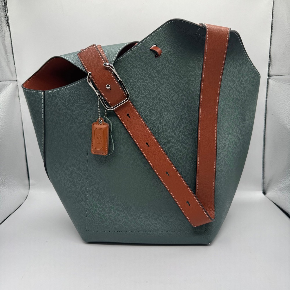 MDBM Maison De Beaute Marseille Cholet Bucket Shoulder Bag Green/Brown Large